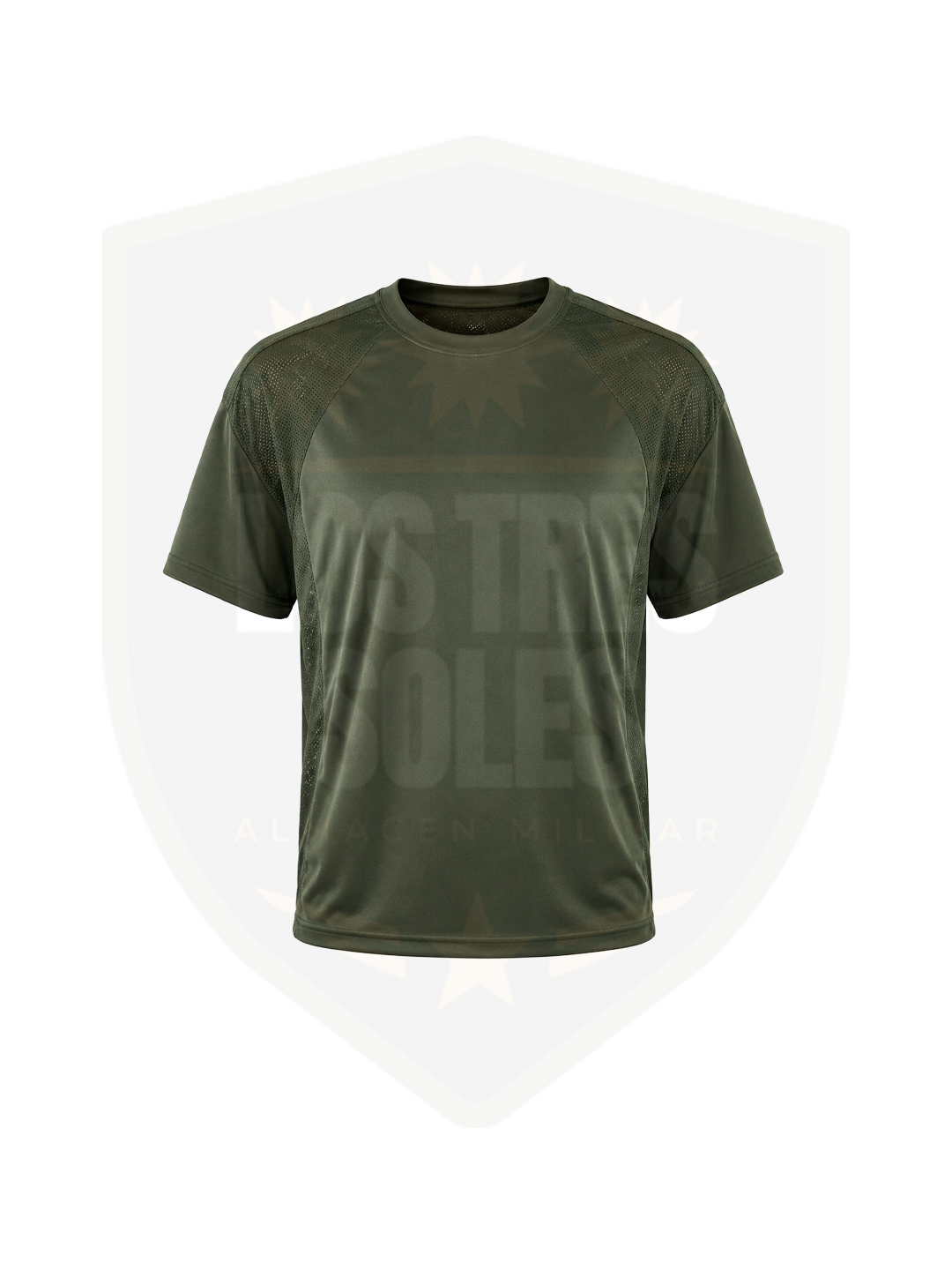 CAMISETA LICRADA CON MALLA VERDE